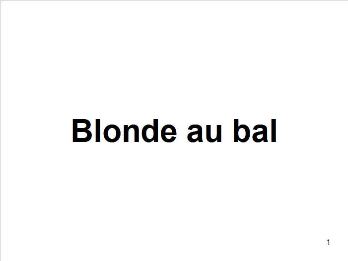 blonde au bal